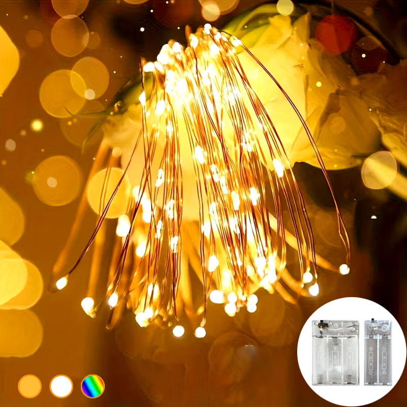 Led Fairy String Lights - Светодиодные гирлянды в виде мишуры, работающие