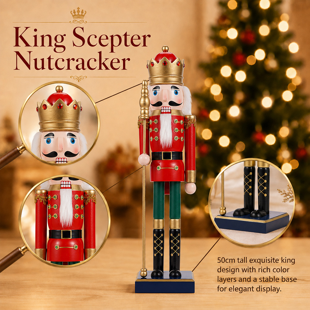 Деревянный Щелкунчик-король с  – обзор и цена Nutcracker Figurine